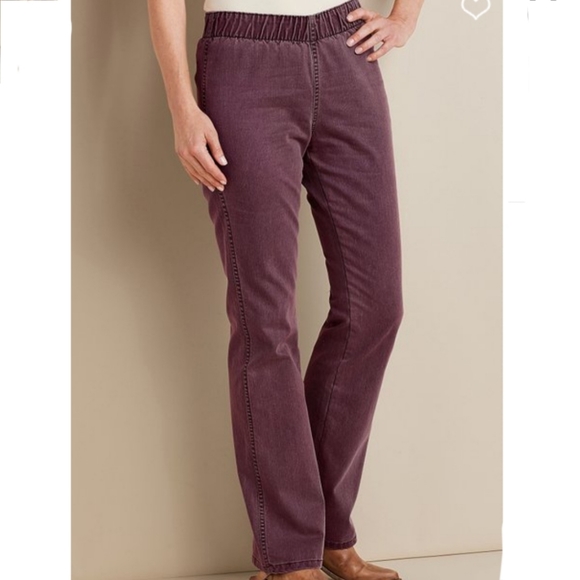 Soft Surroundings Pants - Soft Surroundings Bootcut Denim Pull-on Pants L